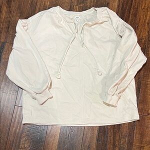Aerie Cream Textured Top